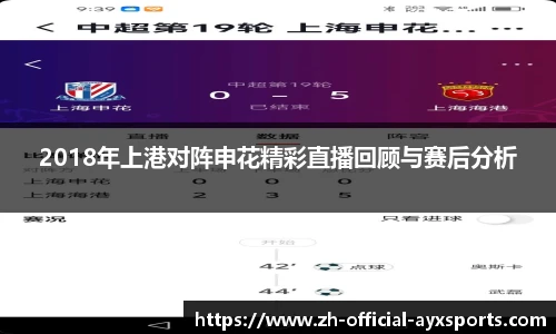 2018年上港对阵申花精彩直播回顾与赛后分析