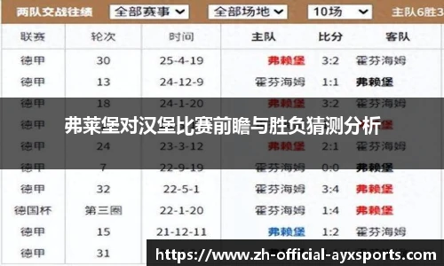 弗莱堡对汉堡比赛前瞻与胜负猜测分析